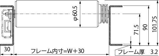 SMR-VP605（Vプーリ連動式） 標準図