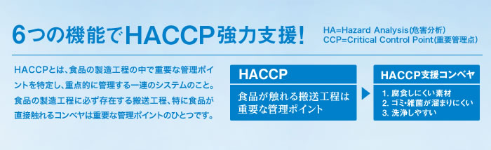 6つの機能でHACCP強力支援！
